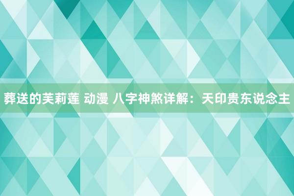 葬送的芙莉莲 动漫 八字神煞详解：天印贵东说念主