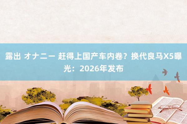 露出 オナニー 赶得上国产车内卷？换代良马X5曝光：2026年发布