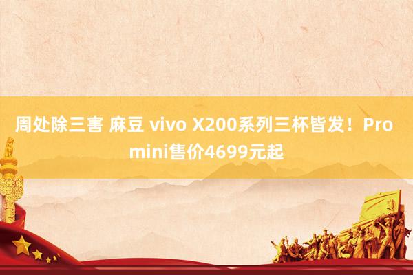 周处除三害 麻豆 vivo X200系列三杯皆发！Pro mini售价4699元起