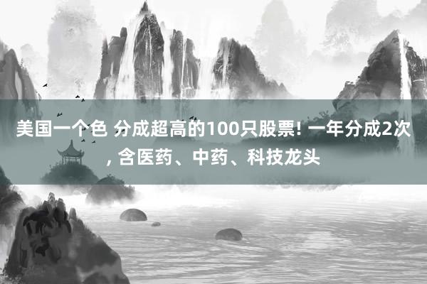 美国一个色 分成超高的100只股票! 一年分成2次， 含医药、中药、科技龙头