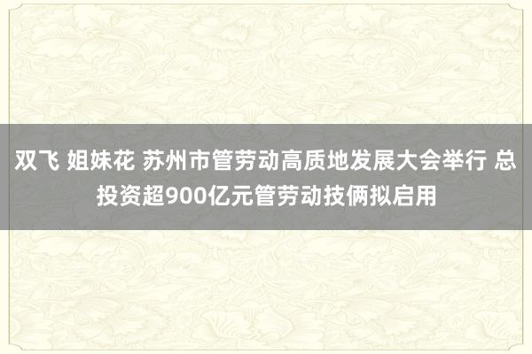 双飞 姐妹花 苏州市管劳动高质地发展大会举行 总投资超900亿元管劳动技俩拟启用