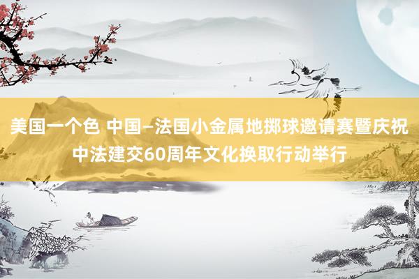 美国一个色 中国—法国小金属地掷球邀请赛暨庆祝中法建交60周年文化换取行动举行