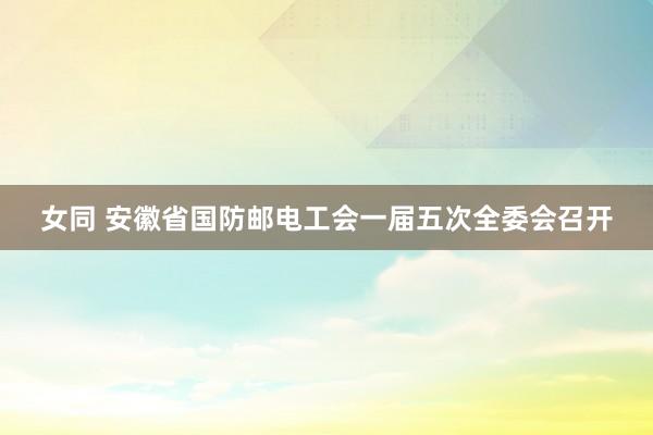 女同 安徽省国防邮电工会一届五次全委会召开