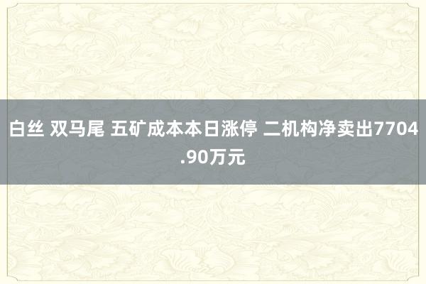 白丝 双马尾 五矿成本本日涨停 二机构净卖出7704.90万元