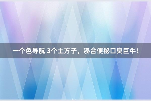 一个色导航 3个土方子，凑合便秘口臭巨牛！