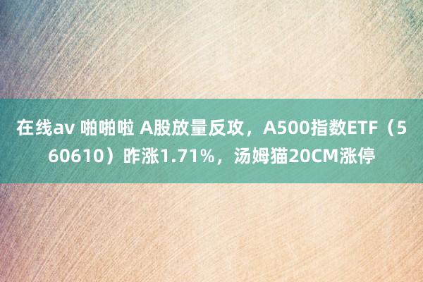 在线av 啪啪啦 A股放量反攻，A500指数ETF（560610）昨涨1.71%，汤姆猫20CM涨停