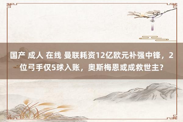 国产 成人 在线 曼联耗资12亿欧元补强中锋，2位弓手仅5球入账，奥斯梅恩或成救世主？