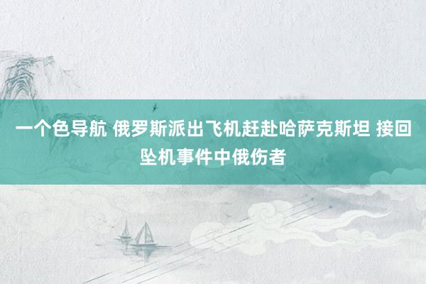 一个色导航 俄罗斯派出飞机赶赴哈萨克斯坦 接回坠机事件中俄伤者