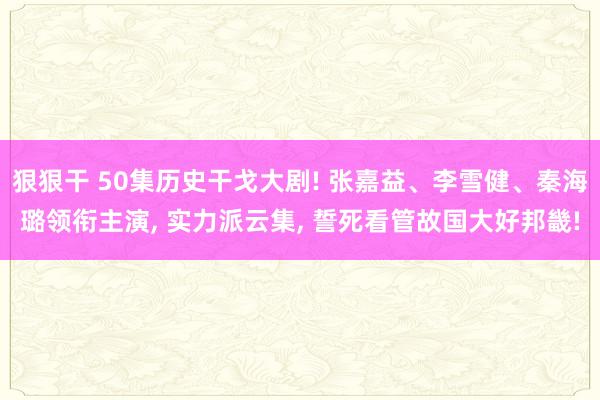 狠狠干 50集历史干戈大剧! 张嘉益、李雪健、秦海璐领衔主演， 实力派云集， 誓死看管故国大好邦畿!